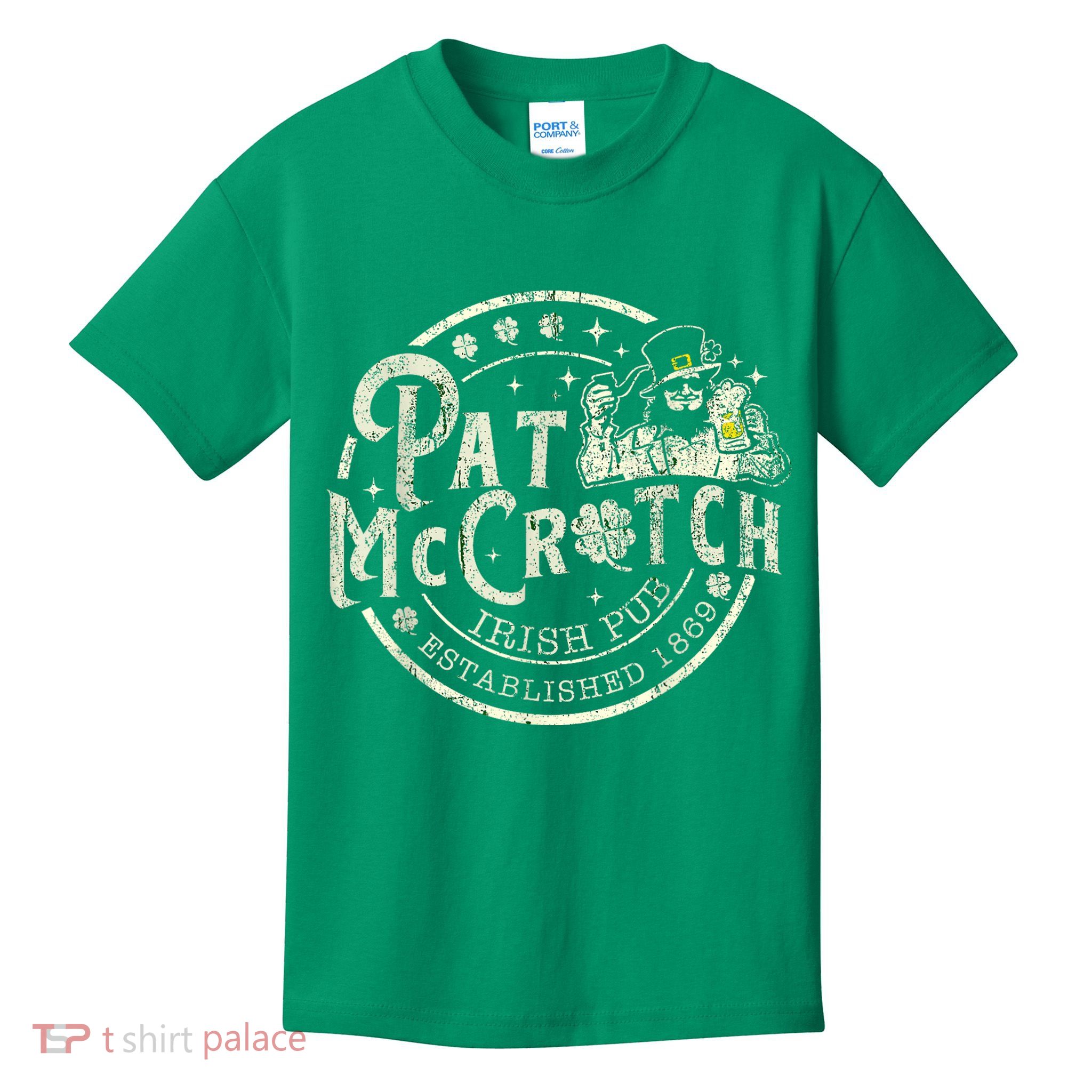 Pat Mccrotch Irish Pub Leprechaun Funny St PatrickS Day Kids T-Shirt