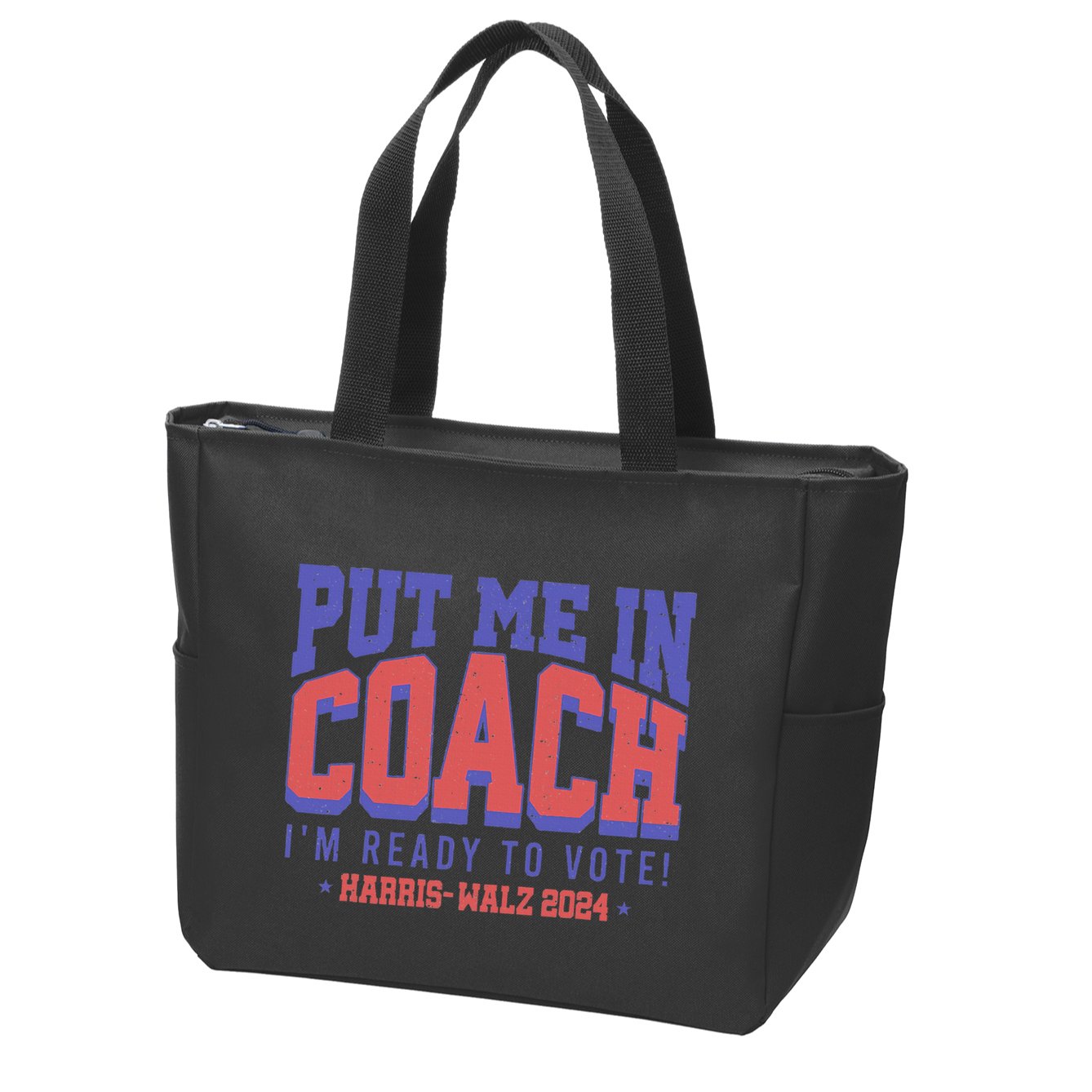 Put Me In Coach IM Ready To Vote! Funny Appreal Zip Tote Bag