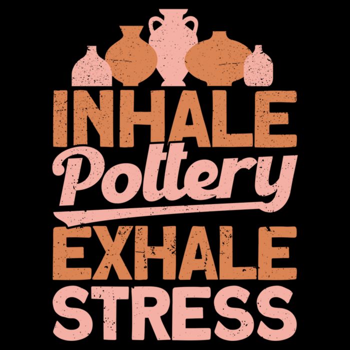 Pottery Makers Inhale Pottery Exhale Stress Pottery Clay Funny Gift Cooling Performance Crew T-Shirt