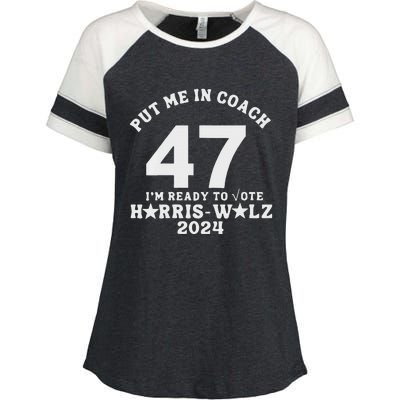 Put Me In Coach 47 Im Ready To Vote Enza Ladies Jersey Colorblock Tee