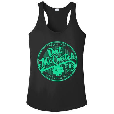Pat Mccrotch Irish Pub Funny St PatrickS Day Dirty Adult Ladies PosiCharge Competitor Racerback Tank