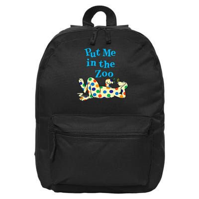 Put Me In The Zoo Costume For 16 in Basic Backpack