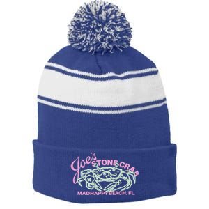 Pirate Madhappy Joe Stone Crab Fleece Stripe Pom Pom Beanie