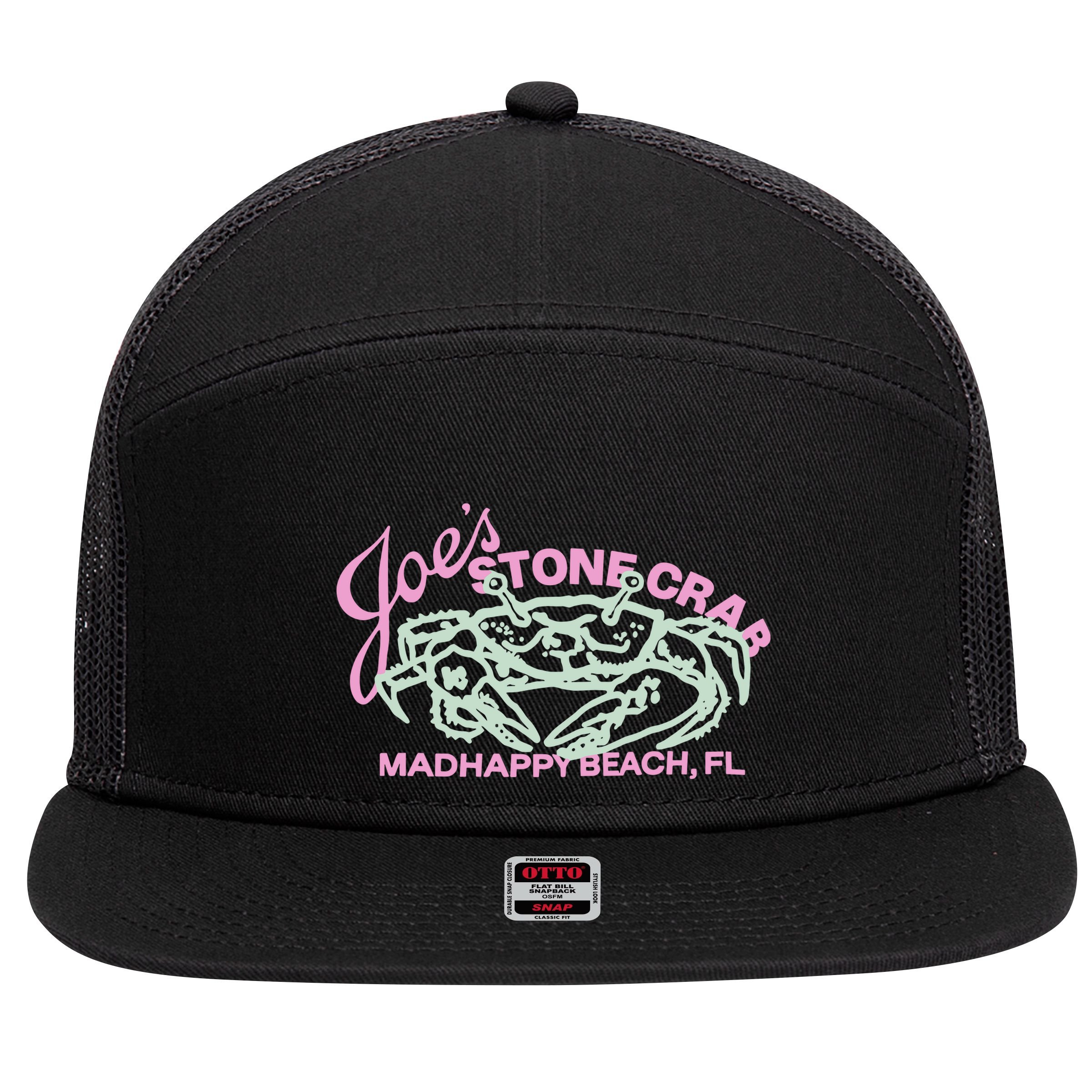 Pirate Madhappy Joe Stone Crab Fleece 7 Panel Mesh Trucker Snapback Hat