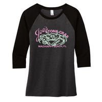 Pirate Madhappy Joe Stone Crab Fleece Women's Tri-Blend 3/4-Sleeve Raglan Shirt