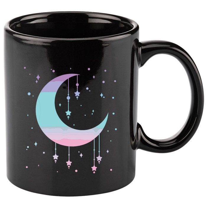 Pastel Moon Kawaii Pastel Goth 11oz C Handle Ceramic Mug