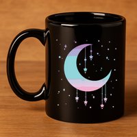Pastel Moon Kawaii Pastel Goth 11oz C Handle Ceramic Mug