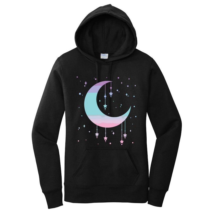 Pastel Moon Kawaii Pastel Goth Women's Pullover Hoodie