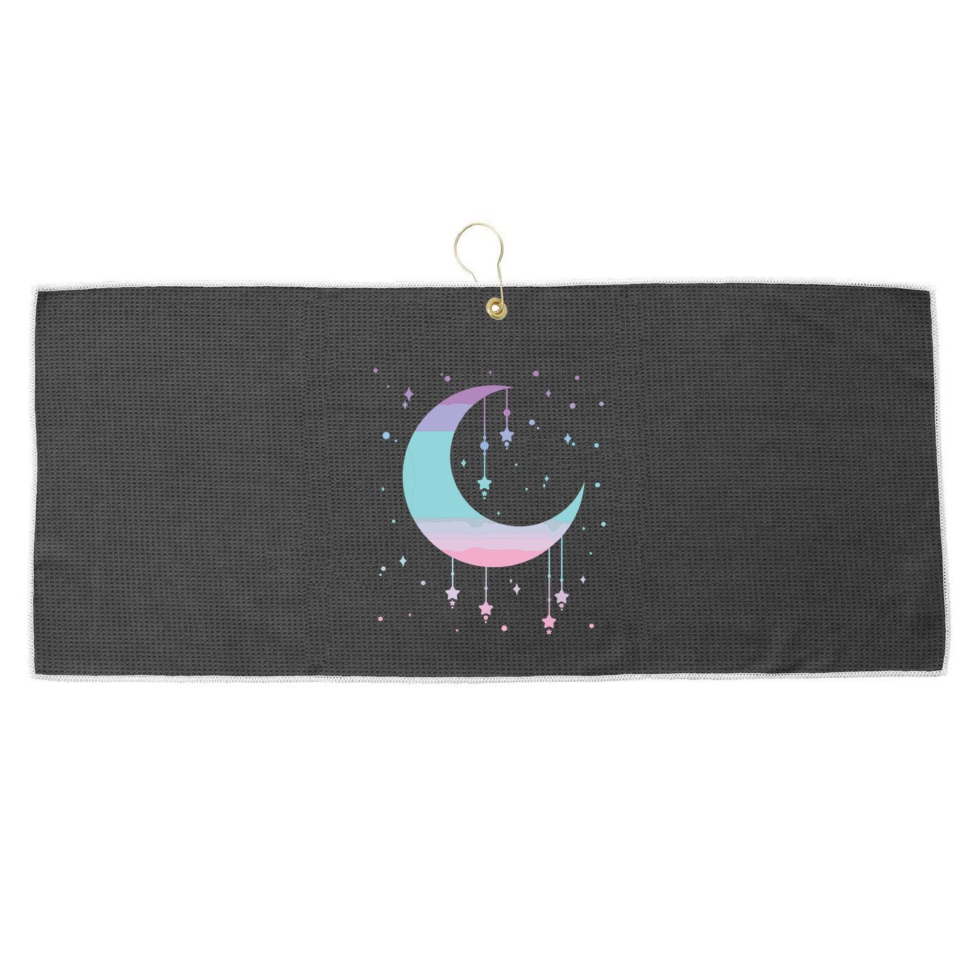 Pastel Moon Kawaii Pastel Goth Large Microfiber Waffle Golf Towel