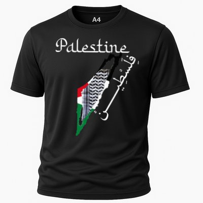 Palestine Map Keffiyeh Scarf Palestinian Flag in Arabic Performance Shirt