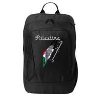 Palestine Map Keffiyeh Scarf Palestinian Flag in Arabic City Backpack