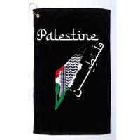 Palestine Map Keffiyeh Scarf Palestinian Flag in Arabic Golf Towel