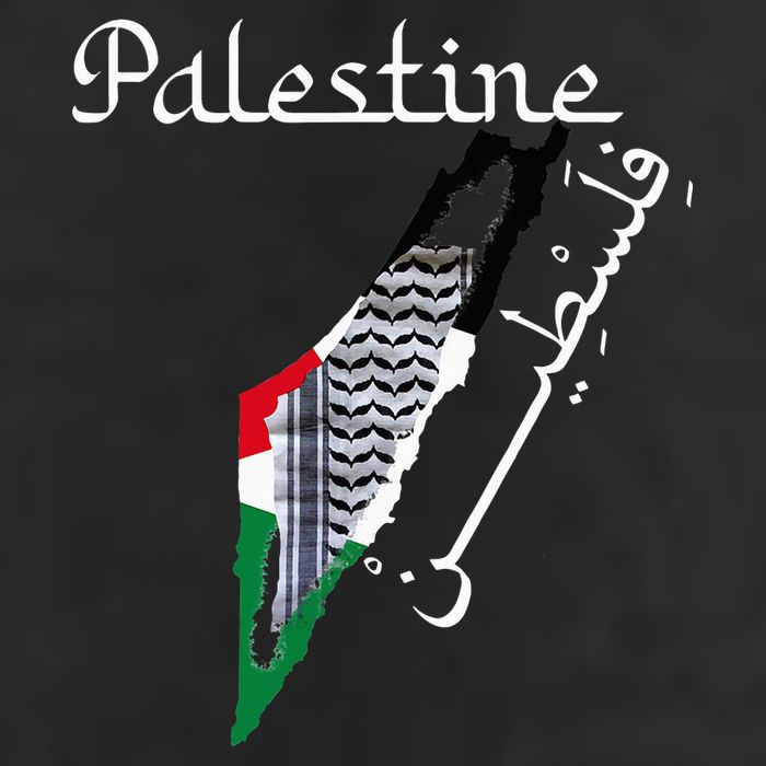 Palestine Map Keffiyeh Scarf Palestinian Flag in Arabic Golf Towel