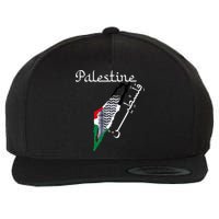 Palestine Map Keffiyeh Scarf Palestinian Flag in Arabic Wool Snapback Cap