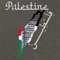 Palestine Map Keffiyeh Scarf Palestinian Flag in Arabic Cotton Canvas Backpack