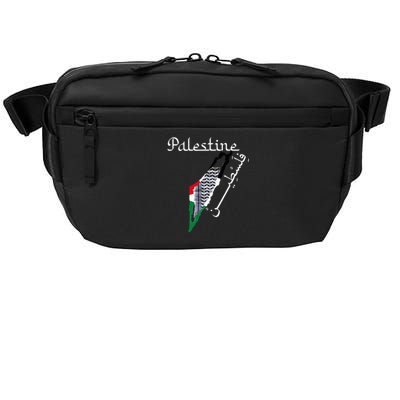 Palestine Map Keffiyeh Scarf Palestinian Flag in Arabic Crossbody Pack