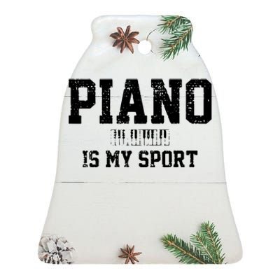 Piano Music Keyboard Musical Instrument Ceramic Bell Ornament