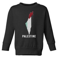 Palestine Map Kofeyah Palestine Toddler Sweatshirt