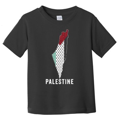 Palestine Map Kofeyah Palestine Toddler T-Shirt