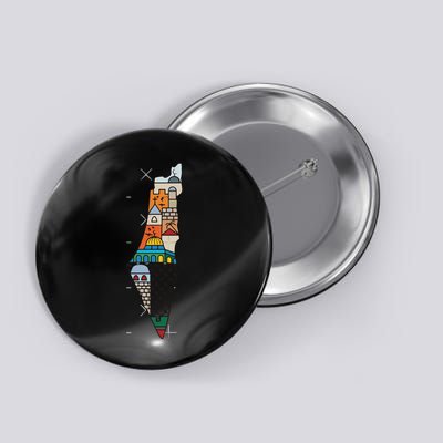 Palestine Map Kofeyah Palestine Button