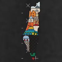 Palestine Map Kofeyah Palestine Adult Drive Performance Visor