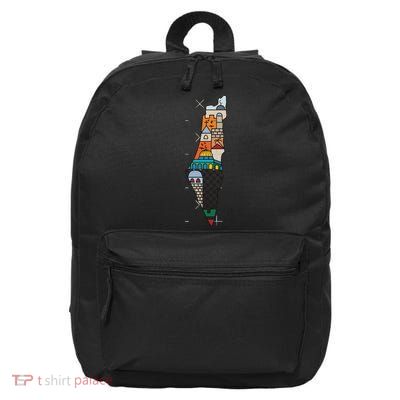 Palestine Map Kofeyah Palestine 16 in Basic Backpack