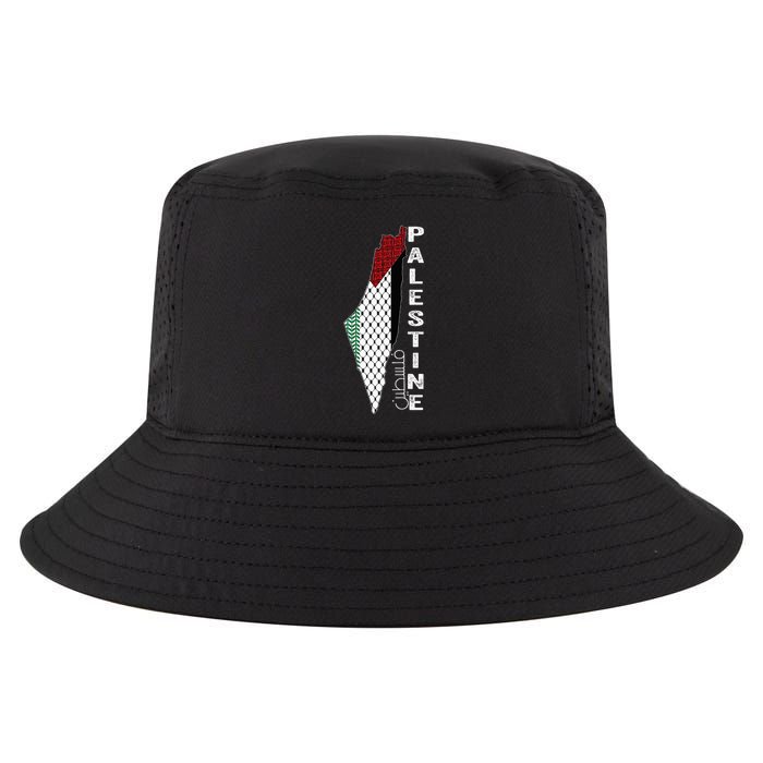 Palestinian Map Keffiyeh Thobe Patterns Palestine In Arabic Cool Comfort Performance Bucket Hat