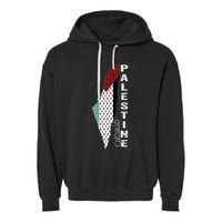 Palestinian Map Keffiyeh Thobe Patterns Palestine In Arabic Garment-Dyed Fleece Hoodie