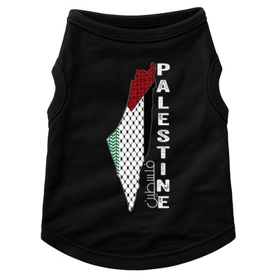 Palestinian Map Keffiyeh Thobe Patterns Palestine In Arabic Doggie Tank