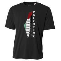 Palestinian Map Keffiyeh Thobe Patterns Palestine In Arabic Cooling Performance Crew T-Shirt