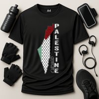Palestinian Map Keffiyeh Thobe Patterns Palestine In Arabic Performance Shirt