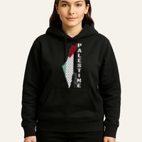 Palestinian Map Keffiyeh Thobe Patterns Palestine In Arabic Hoodie
