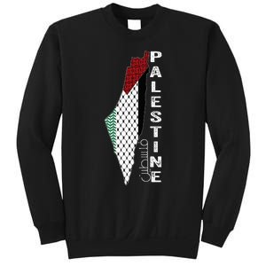 Palestinian Map Keffiyeh Thobe Patterns Palestine In Arabic Sweatshirt