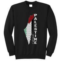 Palestinian Map Keffiyeh Thobe Patterns Palestine In Arabic Sweatshirt