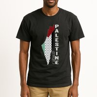 Palestinian Map Keffiyeh Thobe Patterns Palestine In Arabic Tall T-Shirt