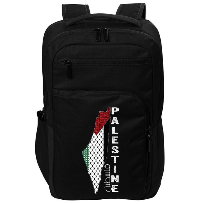 Palestinian Map Keffiyeh Thobe Patterns Palestine In Arabic Impact Tech Backpack