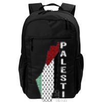 Palestinian Map Keffiyeh Thobe Patterns Palestine In Arabic Daily Commute Backpack