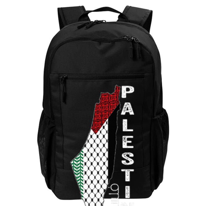 Palestinian Map Keffiyeh Thobe Patterns Palestine In Arabic Daily Commute Backpack