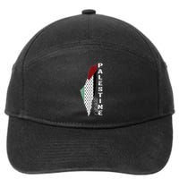 Palestinian Map Keffiyeh Thobe Patterns Palestine In Arabic 7-Panel Snapback Hat