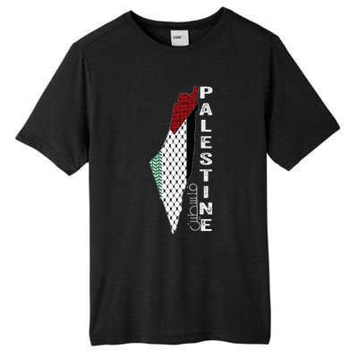 Palestinian Map Keffiyeh Thobe Patterns Palestine In Arabic Tall Fusion ChromaSoft Performance T-Shirt