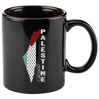 Palestinian Map Keffiyeh Thobe Patterns Palestine In Arabic 11oz C Handle Ceramic Mug
