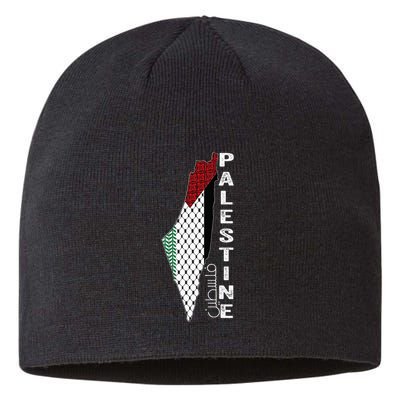 Palestinian Map Keffiyeh Thobe Patterns Palestine In Arabic Sustainable Beanie