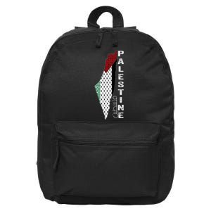 Palestinian Map Keffiyeh Thobe Patterns Palestine In Arabic 16 in Basic Backpack