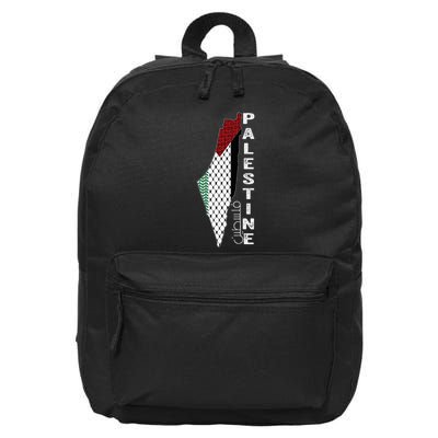 Palestinian Map Keffiyeh Thobe Patterns Palestine In Arabic 16 in Basic Backpack