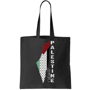 Palestinian Map Keffiyeh Thobe Patterns Palestine In Arabic Tote Bag