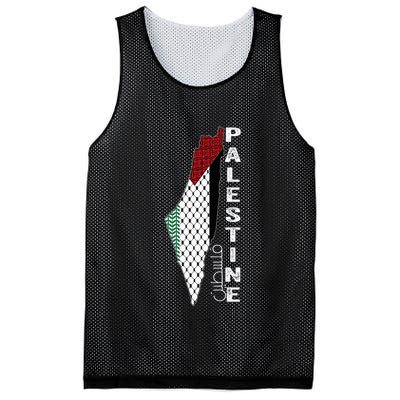 Palestinian Map Keffiyeh Thobe Patterns Palestine In Arabic Mesh Reversible Basketball Jersey Tank