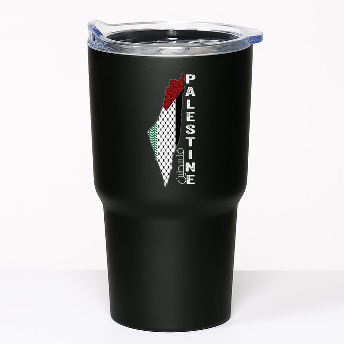 Palestinian Map Keffiyeh Thobe Patterns Palestine In Arabic Tumbler