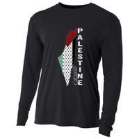 Palestinian Map Keffiyeh Thobe Patterns Palestine In Arabic Cooling Performance Long Sleeve Crew