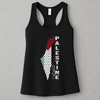 Palestinian Map Keffiyeh Thobe Patterns Palestine In Arabic Womens Tank Top