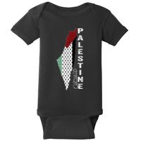 Palestinian Map Keffiyeh Thobe Patterns Palestine In Arabic Baby Bodysuit